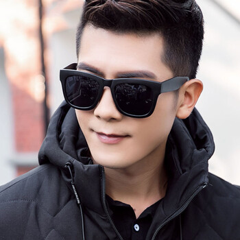 杭丝路 复古墨镜男士太阳镜男偏光镜潮人黑超韩版大框圆脸开车太阳