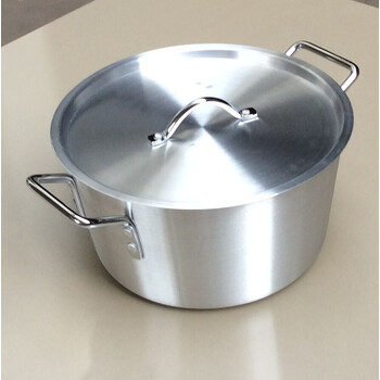 加厚铝汤锅 商用汤锅粥锅 铝锅小锅矮锅 双耳铝煲 平底锅 铝汁锅 直径