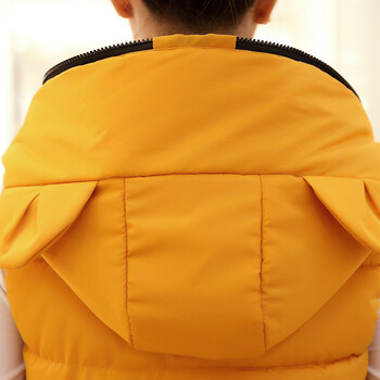2015秋冬新款女装羽绒棉服马甲韩版修身中长款带帽棉衣外套坎肩 8802黑色 XL