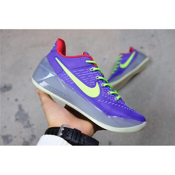 科比12代篮球鞋科12男女款鞋小码运动鞋鸳鸯zk刺客低帮ad战靴 紫绿 45
