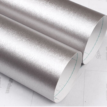 冰箱贴纸翻新贴双开门全贴拉丝银防水防油自粘空调装饰家具柜门衣柜改