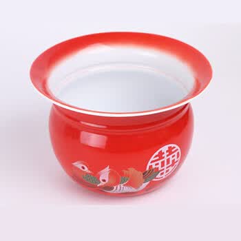 老式加厚搪瓷痰盂矮痰桶 小孩搪瓷尿盆尿桶 老人坐便器 婚庆痰盂 喜庆痰盂 全红痰盂【图片 价格 品牌 报价】-京东