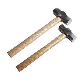 木柄八角铁锤子方头大锤五金铁榔头石工锤木工锤 6号