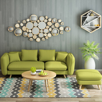 布艺沙发大小户型客厅双人三人转角可拆洗布沙发 草绿色 【1.