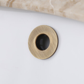 金色全铜面盆溢水孔装饰盖洗脸盆溢水口仿古黑古配件溢水孔盖 仿古