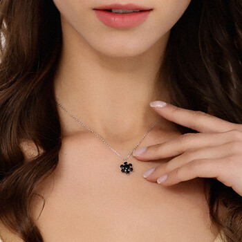 法卡曼facaman品牌项链玫瑰花吊坠简约女款锁骨链au75