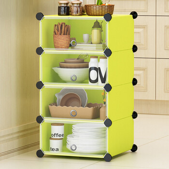 简易碗柜餐边柜小型家用多功能组装储物柜简约现代塑料橱柜厨房收纳柜