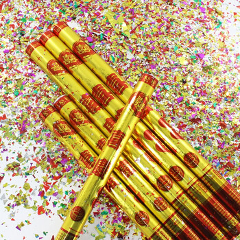 礼炮结婚庆婚礼现场喷彩带彩花烟花拉炮花炮礼宾花手持礼花 6支装