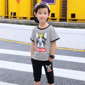 童装男童夏装套装2018新款3-5-7周岁儿童夏季男宝宝短袖t恤两件套