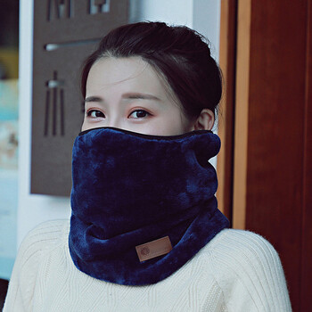 韩版秋冬口罩围脖一体护耳保暖防寒骑行防风护颈加厚毛绒围巾脖套