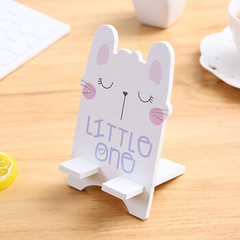 桌面卡通可爱木质手机支架平板支架创意懒人架手机托架底座可拆卸