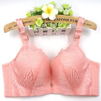 文胸胸罩200斤薄款加肥加大胖mm聚拢40岁女妈妈中老年 虾红 40/90d