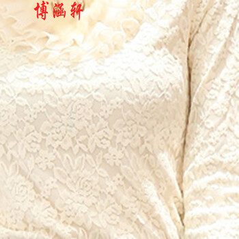 博涵轩T恤 女2016秋季新款大码修身打底圆领长袖条纹打底衫 4901 白色 L