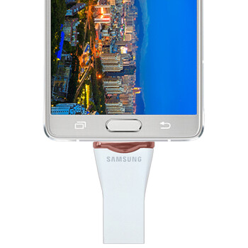 三星（SAMSUNG）16GB OTG 手机U盘（USB/micro USB双接口 白色）