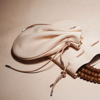 门特里特牛皮文玩袋核桃108手串隔断锦囊佛珠收纳抛光乾坤袋礼品