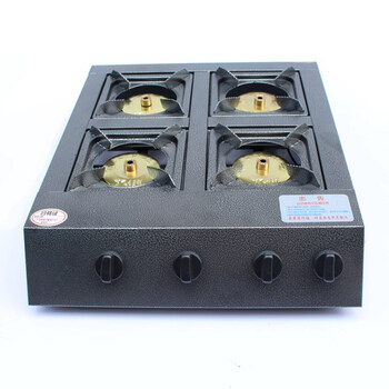 多头燃气灶饭店砂锅灶 方4头2号炉头多头煤气灶 黑花方4头2号节能