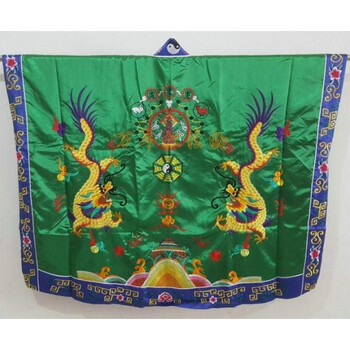 道教高功法事道服 双龙法衣 双龙降衣 道士道袍 高功 降衣红黄紫 绿色