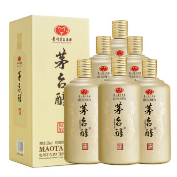 茅台（MOUTAI） 贵州茅台 茅台醇 柔和酱香型白酒  生肖白酒礼盒 53度 500mL 6瓶 2018年 狗年 原箱