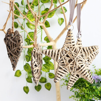 zakka美式田园个性藤柳挂件客厅卧室墙饰挂饰复古做旧家居装饰品 柳编