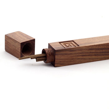 百工制器（CRAFTS CREATE）觅静 回纹镂空木艺熏香炉礼盒四件套 酸枝木