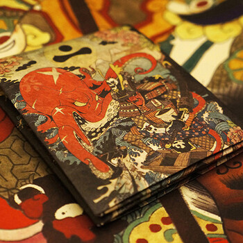 2018新品章鱼武士杜邦纸感钱包oneday防水撕不烂浮世绘日系男插画