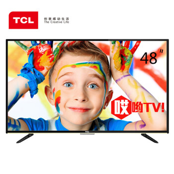 TCL D48A710 48英寸内置WiFi海量影视 安卓智能LED液晶电视机（珠光黑）