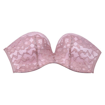 无肩带内衣女薄款隐形文胸聚拢防滑上托胸贴婚纱一字肩领夏季无带