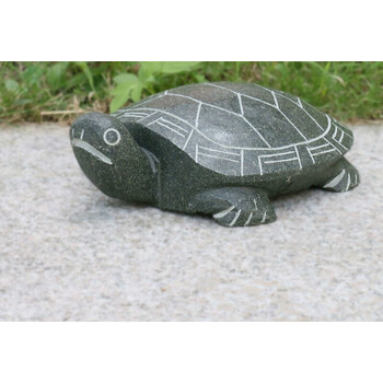石头乌龟创意风水摆件家居装饰工艺品 6宽*2高9公分长