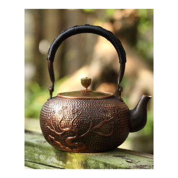 铜壶烧水壶 紫铜 手工加厚 梅花树烧水铜茶壶 功夫茶具 家用