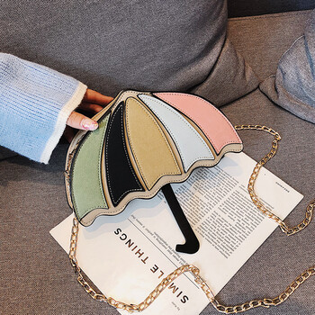 秋季上新包包女2018新款潮韩版个性时尚雨伞形卡通少女小方包 卡片包