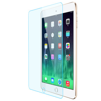 
                                        
                                                            毕亚兹 苹果2018/2017新款iPad/Air2/1钢化膜9.7英寸平板 抗蓝光玻璃膜 高清防爆贴膜 2倍增强 PM13-蓝                