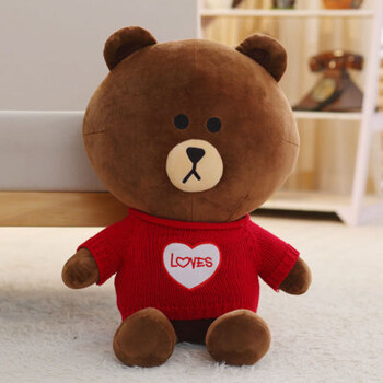 布朗熊(红色爱心毛衣) 1