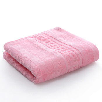 纯棉加厚洗脸巾全棉家用柔软吸水不掉毛面巾速干毛巾 回字割绒粉色
