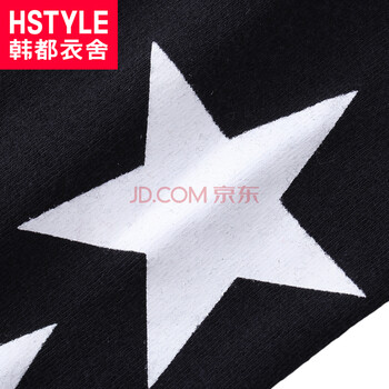 韩都衣舍 韩版2015秋装新款女装时尚印花修身显瘦打底裤GJ5158② 黑色 S