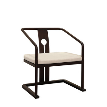 昊远现代新中式茶椅子白蜡木禅意仿古靠背书椅设计师简约休闲单人椅#1