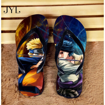 火影忍者拖鞋图片定制鸣人我爱罗佐助沙滩人字拖夏款男女凉鞋拖鞋 17