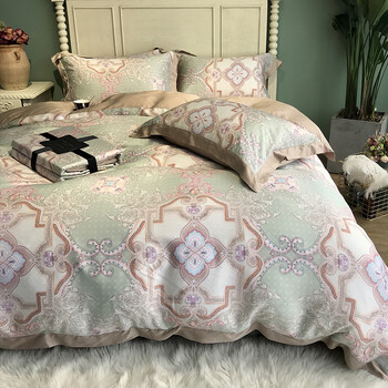 60s支欧式四件套夏季双面1.8m床单被套床上用品 歌莉娅 2.0m(6.