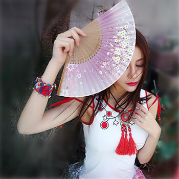 东仙越南帽特色民族遮阳帽手工编织竹制斗笠奥黛旗袍配越南斗笠帽 绢