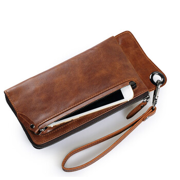 【京东好店】【闪电发货】皮男士钱包长款手拿包手包软皮韩版夹包男包