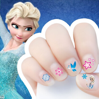 儿童指甲贴女童公主防水可爱美甲贴纸宝宝女孩指甲贴纸 冰雪奇缘系列