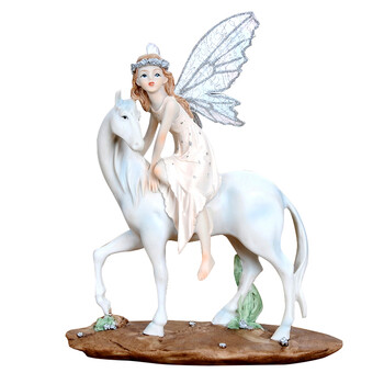 欧式样板房家居装饰品摆设骑马天使精灵摆件马到成功乔迁礼物 1003