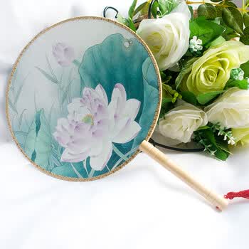 古典女中古风宫廷古风扇子绢扇团扇折扇手工绘画宫扇女式扇面刺绣复古