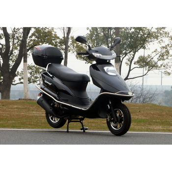 款踏板摩托车燃油助力车125cc女装街车跑车 酒红色