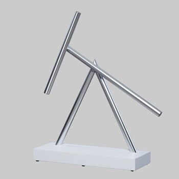 钢铁侠混沌摆永动机 desk toy 塑料底座 白色底座 银色摆杆