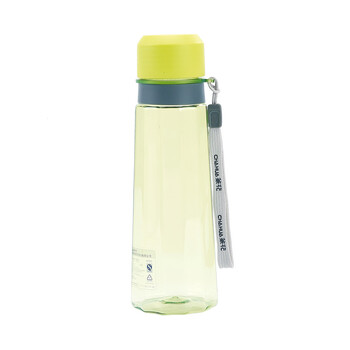 
                                        茶花多棱运动水杯 带盖便携茶杯随手杯耐热运动水壶 多棱杯450ml                