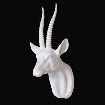 办公室仿真饰品入伙装饰节庆画展新店开张工艺饰品羊头挂饰幼儿sn8859