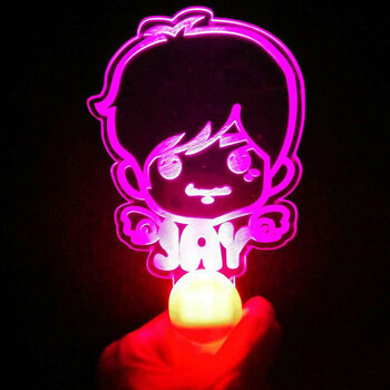 周杰伦演唱会荧光棒定制 粉丝专属应援棒手灯亚克力发光道具定做 卡通