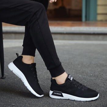 帅气男鞋学生运动鞋港风潮搭牛仔裤九分裤哈伦裤不臭脚年轻人 黑色 42