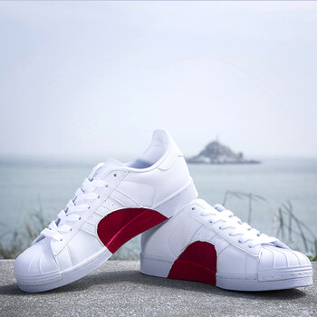 爱心小白鞋女运动鞋潮流男韩版百搭休闲情侣鞋板鞋 白色 41