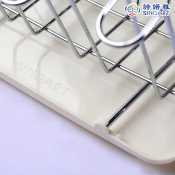 
                                        闽善厨房用品创意时尚玻璃杯架置物架 杯架子沥水杯架水杯挂架 方形                